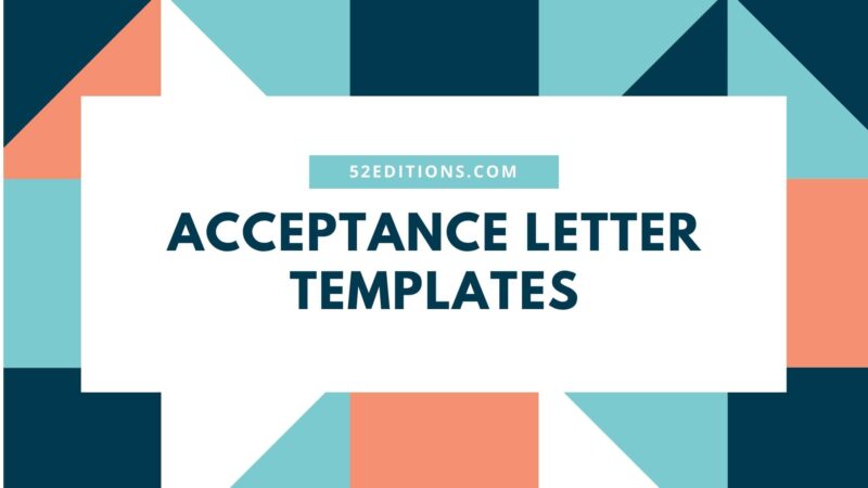 Acceptance Letter Templates // Get FREE Letter Templates (Print or ...