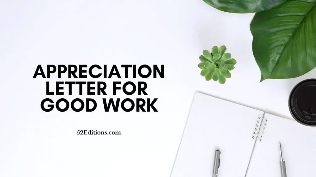 Appreciation Letter For Good Work Sample Get FREE Letter Templates Print Or Download 