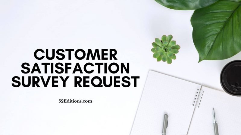 Customer Satisfaction Survey Request Email or Letter (Template) // Get