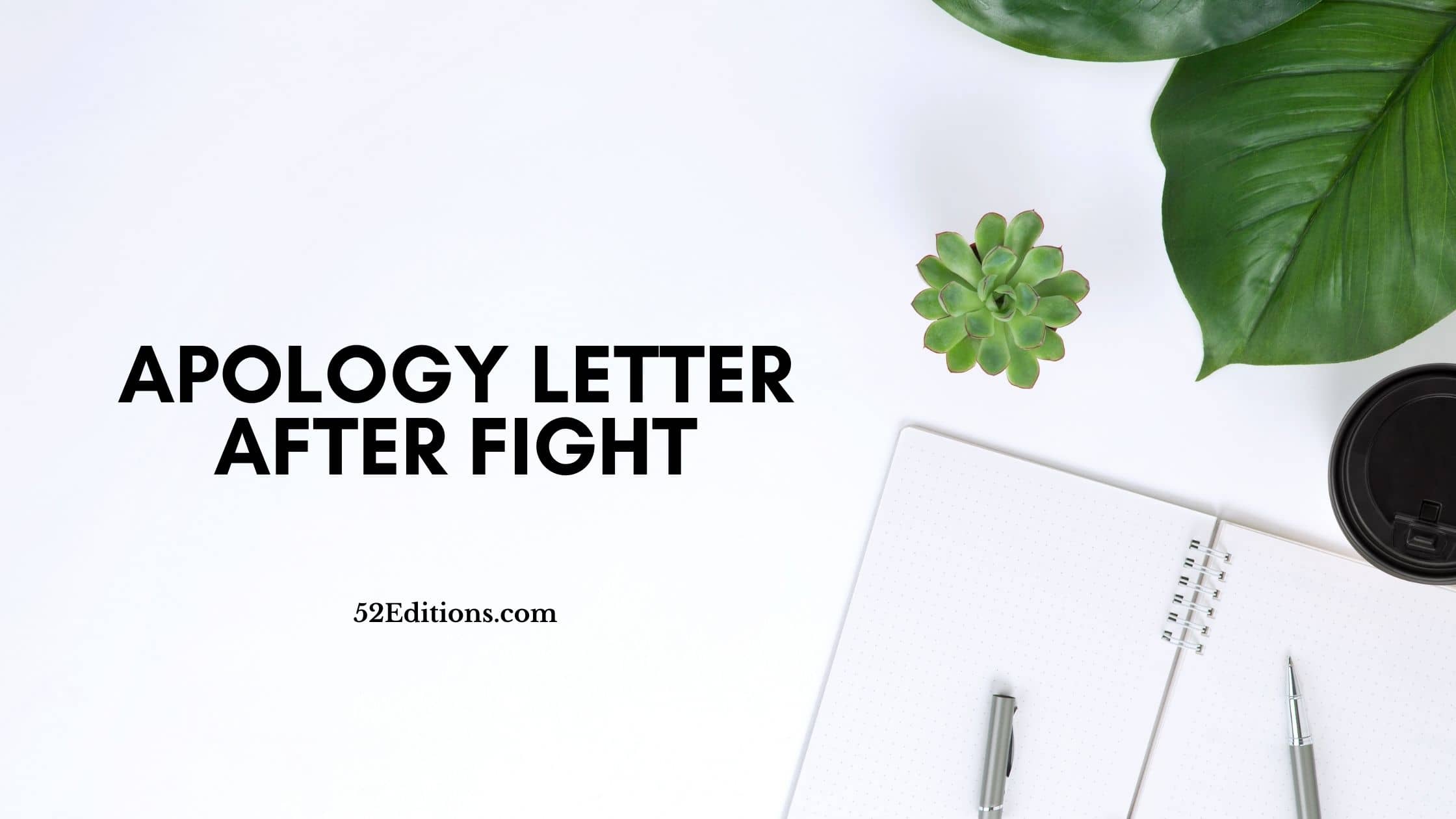 Apology Letter After Fight Free Letter Templates