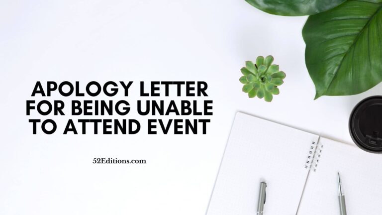 Apology Letter For Being Unable To Attend Event Get FREE Letter 