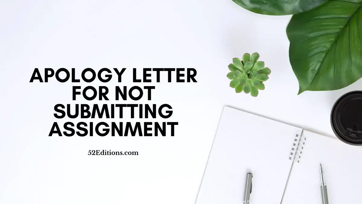 Apology Letter For Not Submitting Assignment