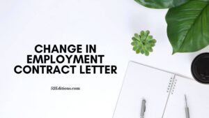 Change In Employment Contract Letter // Get FREE Letter Templates ...