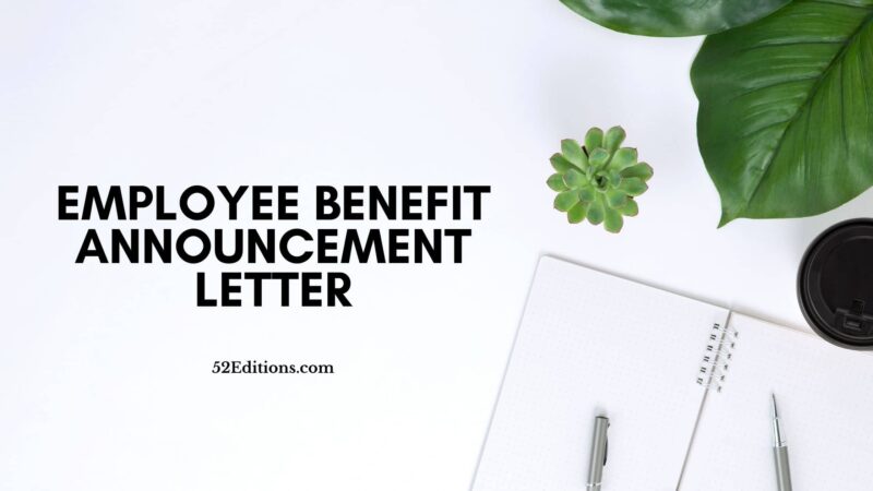 New Employee Benefit Announcement Email