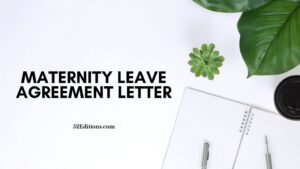 Maternity Leave Agreement Letter // Get FREE Letter Templates (Print or ...