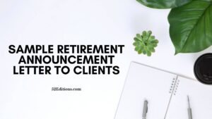 Sample Retirement Announcement Letter To Clients // Get FREE Letter ...