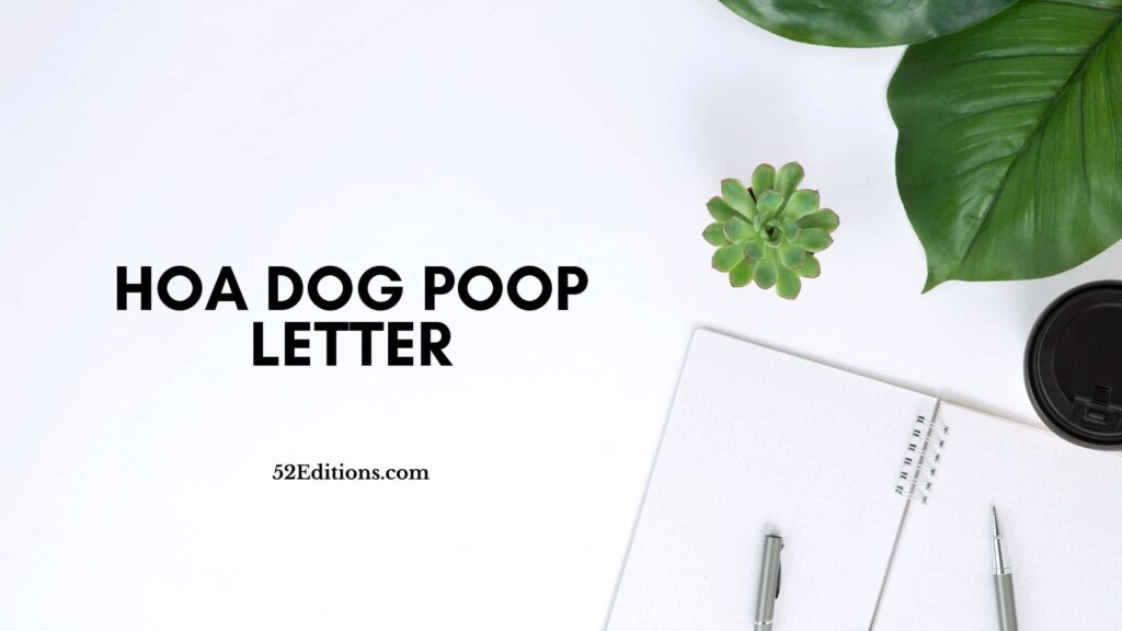 HOA Dog Poop Letter // Get FREE Letter Templates (Print or Download)