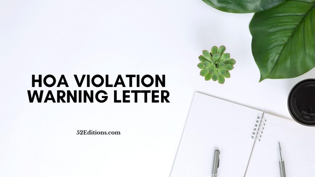 HOA Violation Warning Letter // Get FREE Letter Templates (Print or