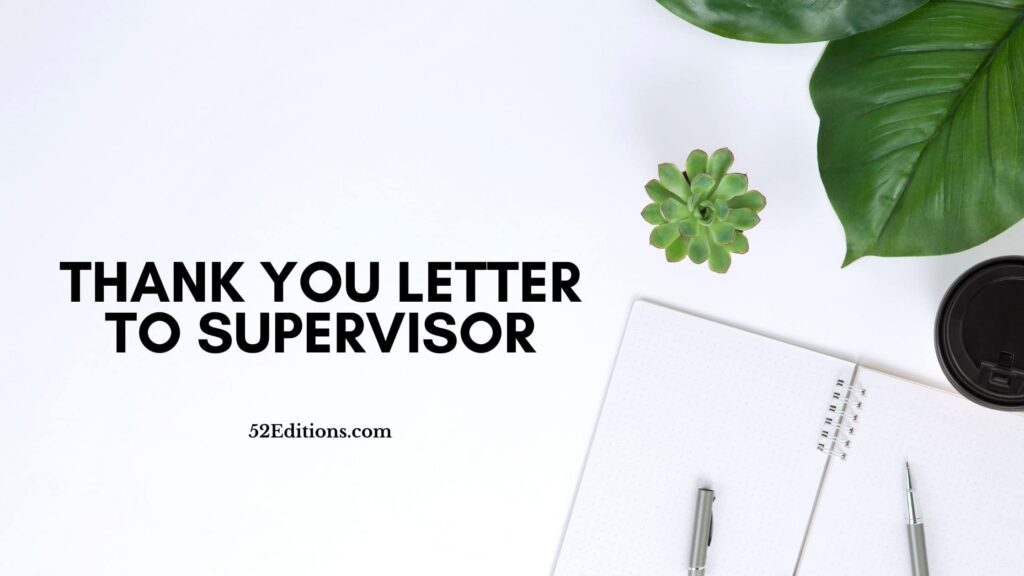 thank you letter to thesis supervisor