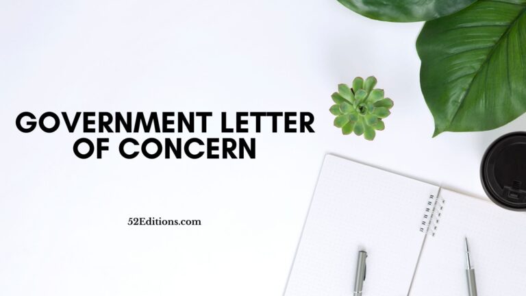 Government Letter of Concern