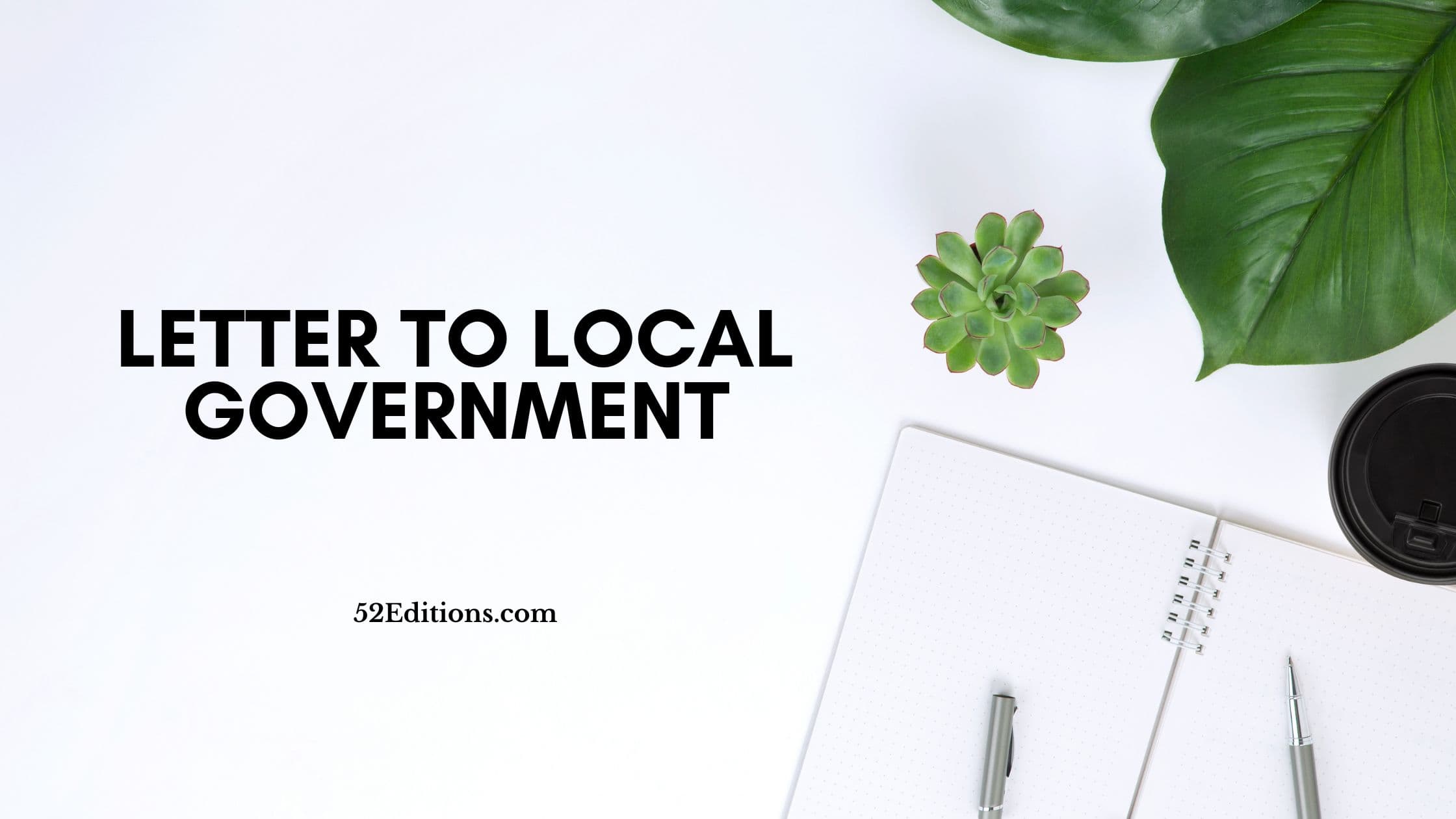 how to write application letter to local government