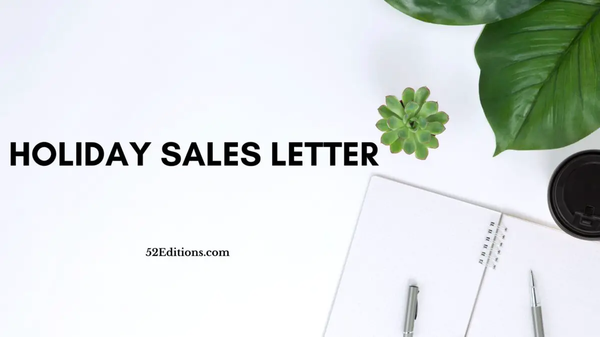 Holiday Sales Letter // Get FREE Letter Templates (Print or Download)