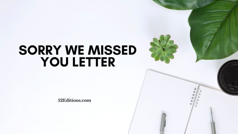 Sorry We Missed You Letter