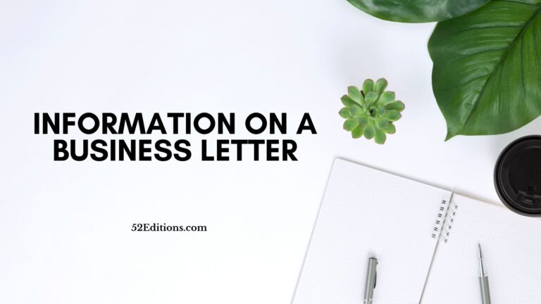 Information on a Business Letter